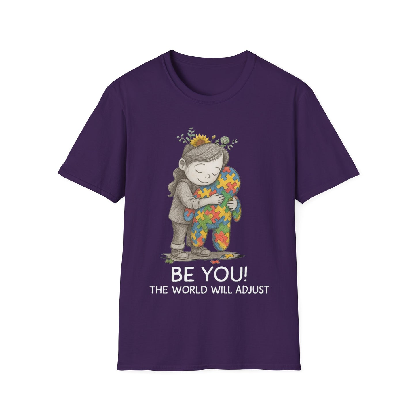Be You The World Will Adjust T-Shirt – Autism Acceptance Neurodiversity Shirt