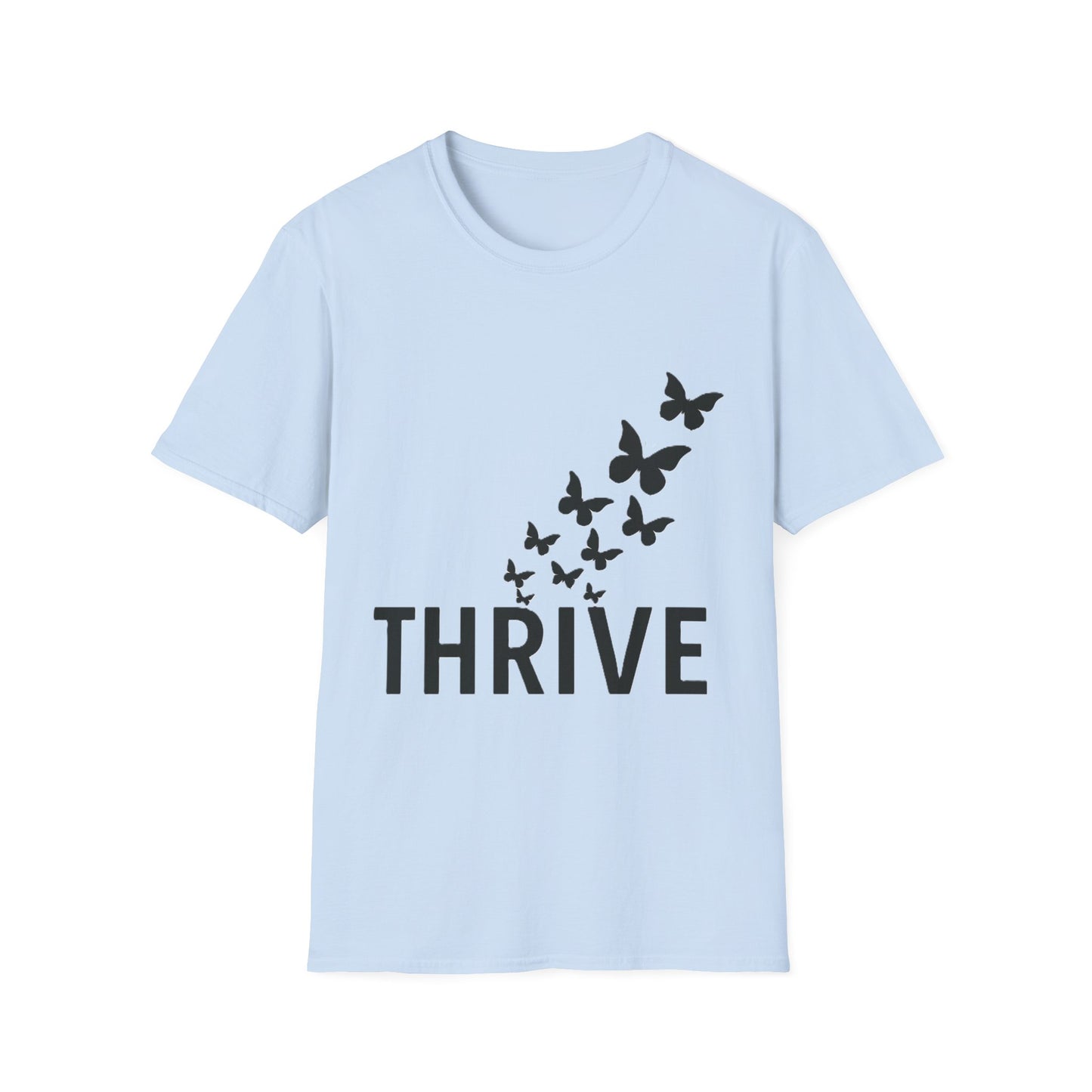 Thrive Butterfly T-Shirt – Empowerment & Growth Design