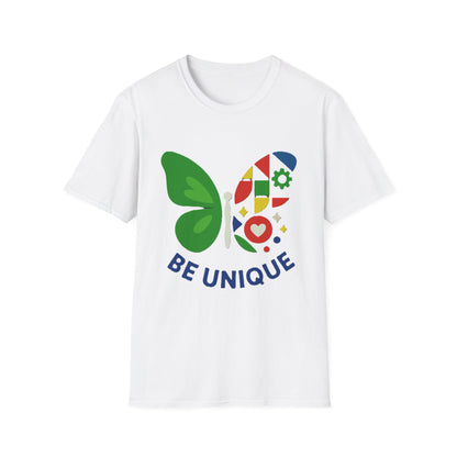 Be Unique Butterfly T-Shirt – Autism Acceptance & Neurodiversity Pride Graphic Tee