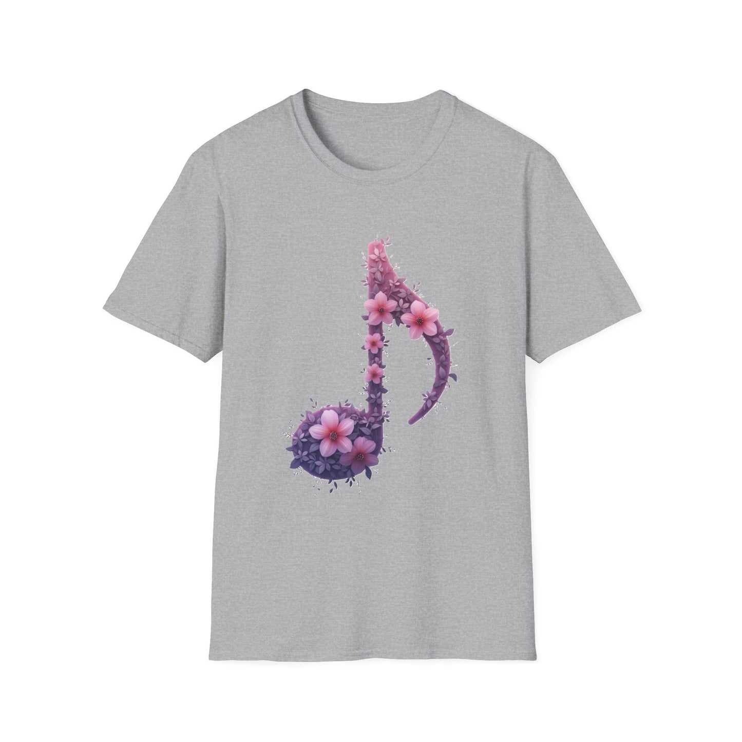 Floral Music Note T-Shirt – Aesthetic Flower Music Lover Graphic Tee