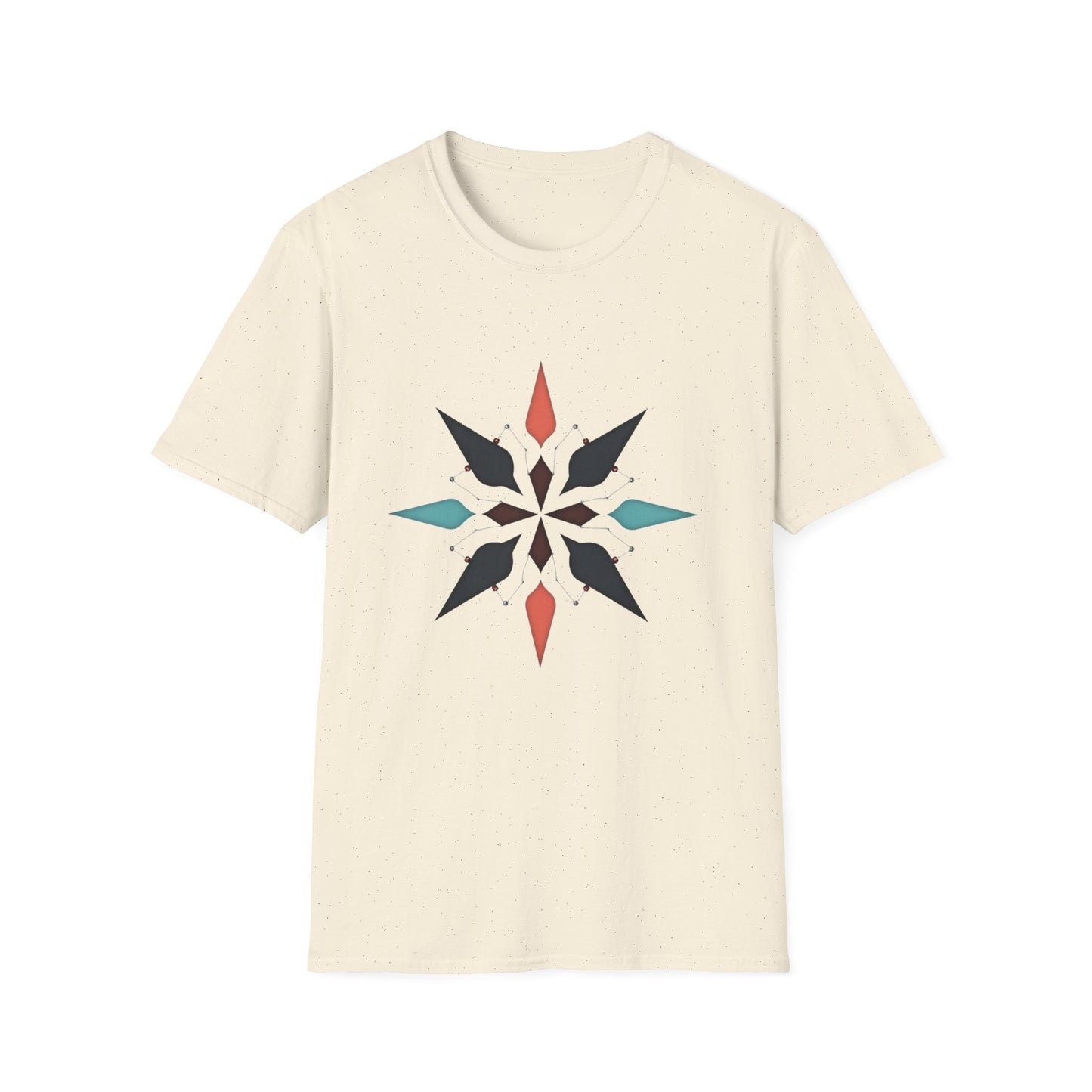 Geometric Compass Star T-Shirt – Minimalist Direction & Purpose Tee