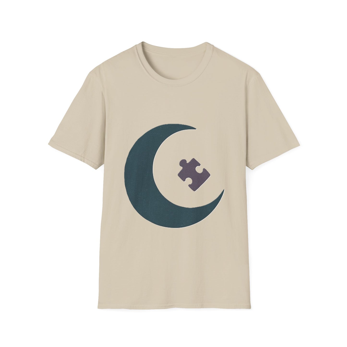 Autism Awareness Moon Puzzle T-Shirt – Minimalist Neurodiversity Tee