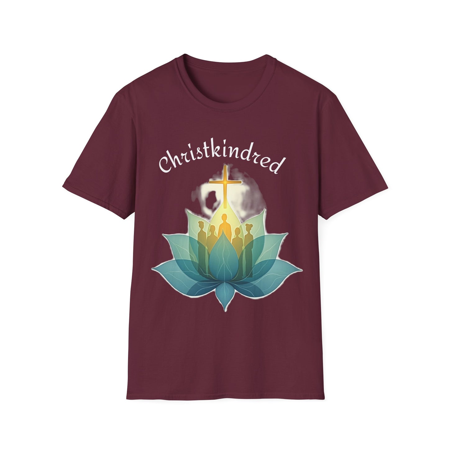 Christkindred T-Shirt – Christian Faith Shirt with Cross & Lotus Design