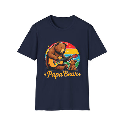 Papa Bear Guitar T-Shirt – Funny Bear Dad Shirt for Fathers  Alternative Title Options