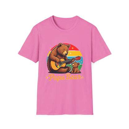 Papa Bear Guitar T-Shirt – Funny Bear Dad Shirt for Fathers  Alternative Title Options