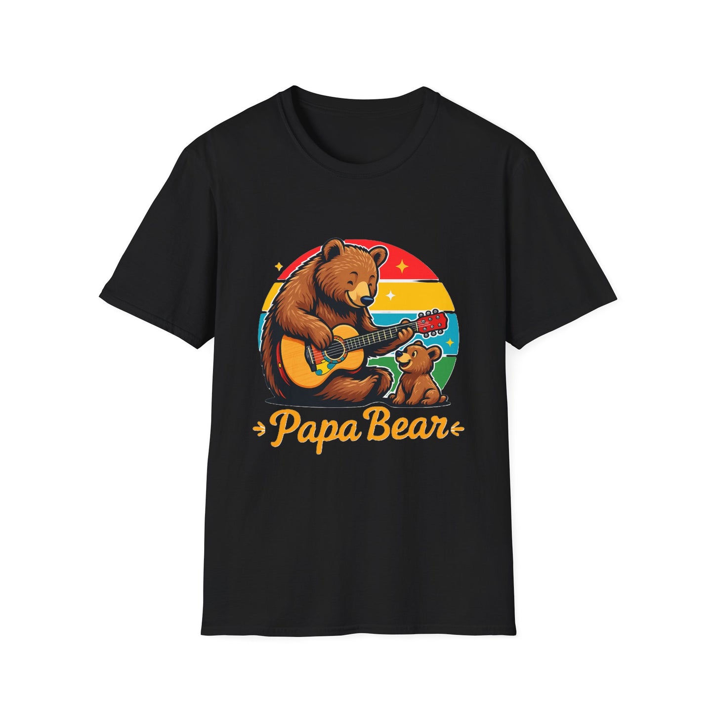 Papa Bear Guitar T-Shirt – Funny Bear Dad Shirt for Fathers  Alternative Title Options