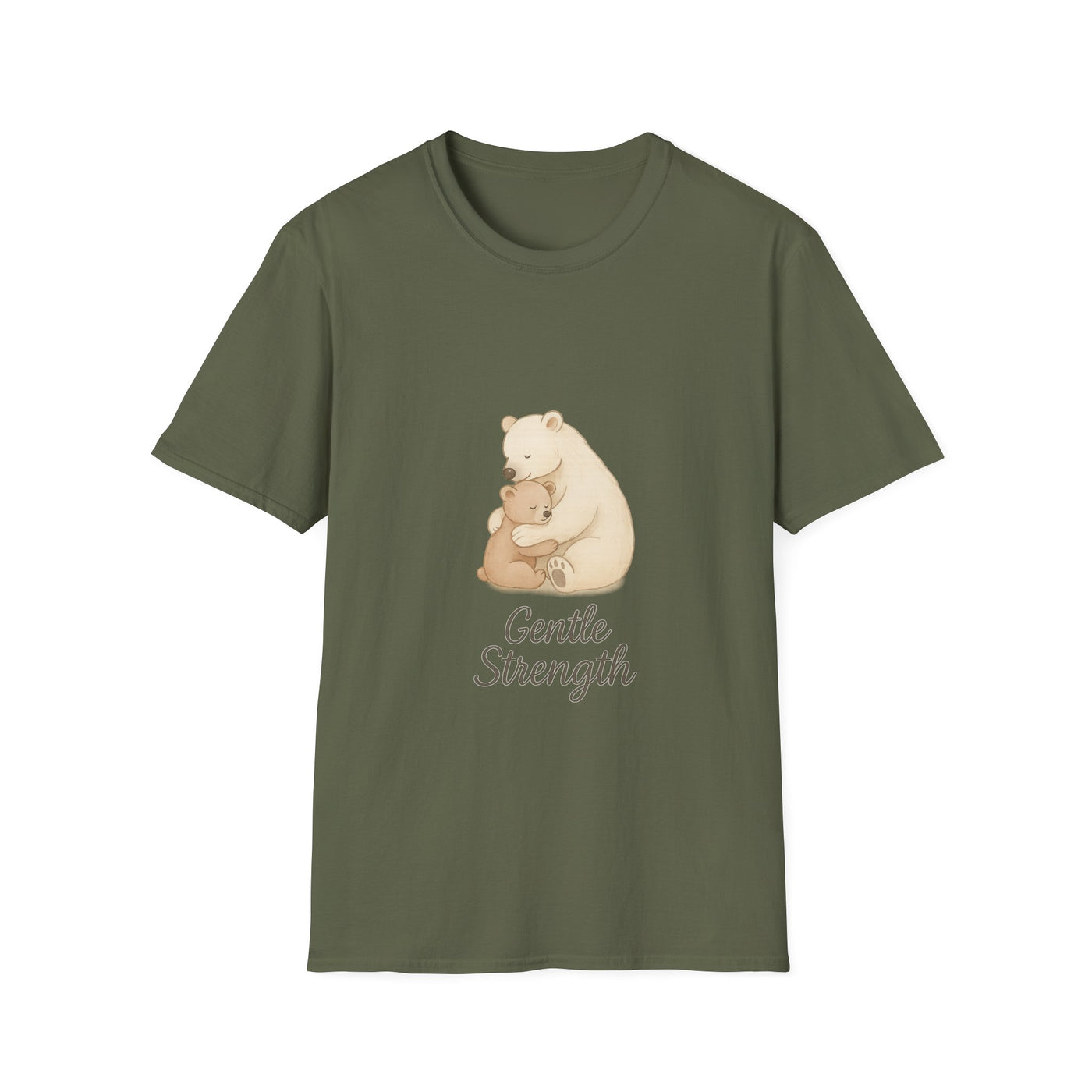 Gentle Strength Bear T-Shirt - Soft Unisex Tee, Comfort Wear