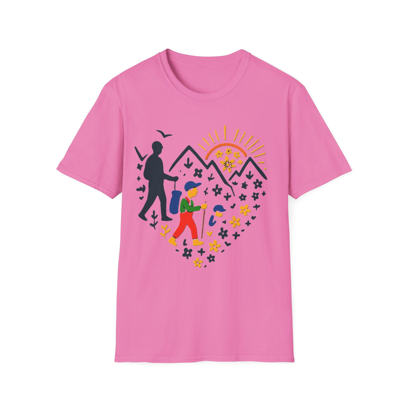 Father And Child Hiking T-Shirt - Soft Unisex Tee