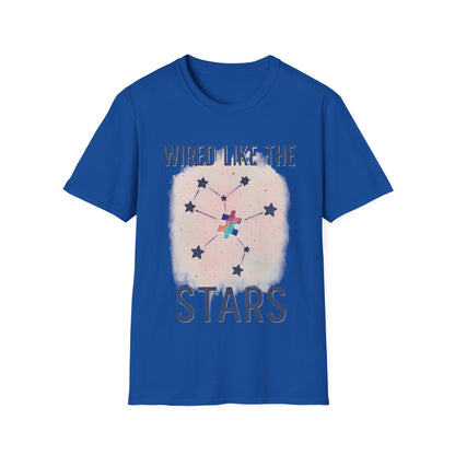 Wired Like the Stars Neurodiversity T-Shirt – Autism Pride Puzzle Star Tee