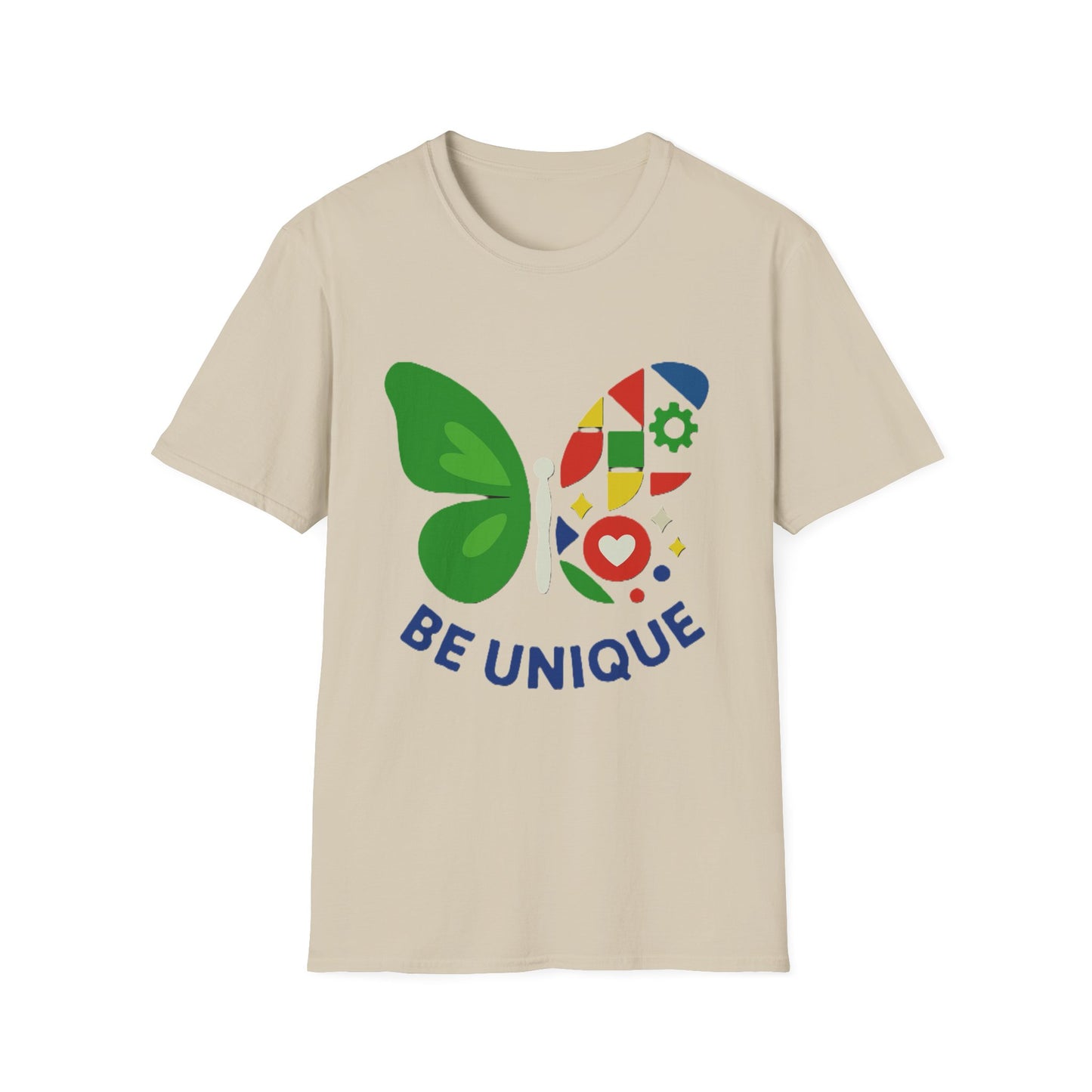 Be Unique Butterfly T-Shirt – Autism Acceptance & Neurodiversity Pride Graphic Tee