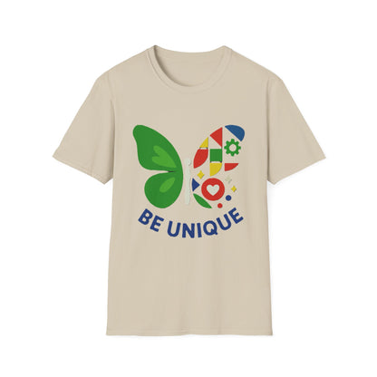 Be Unique Butterfly T-Shirt – Autism Acceptance & Neurodiversity Pride Graphic Tee