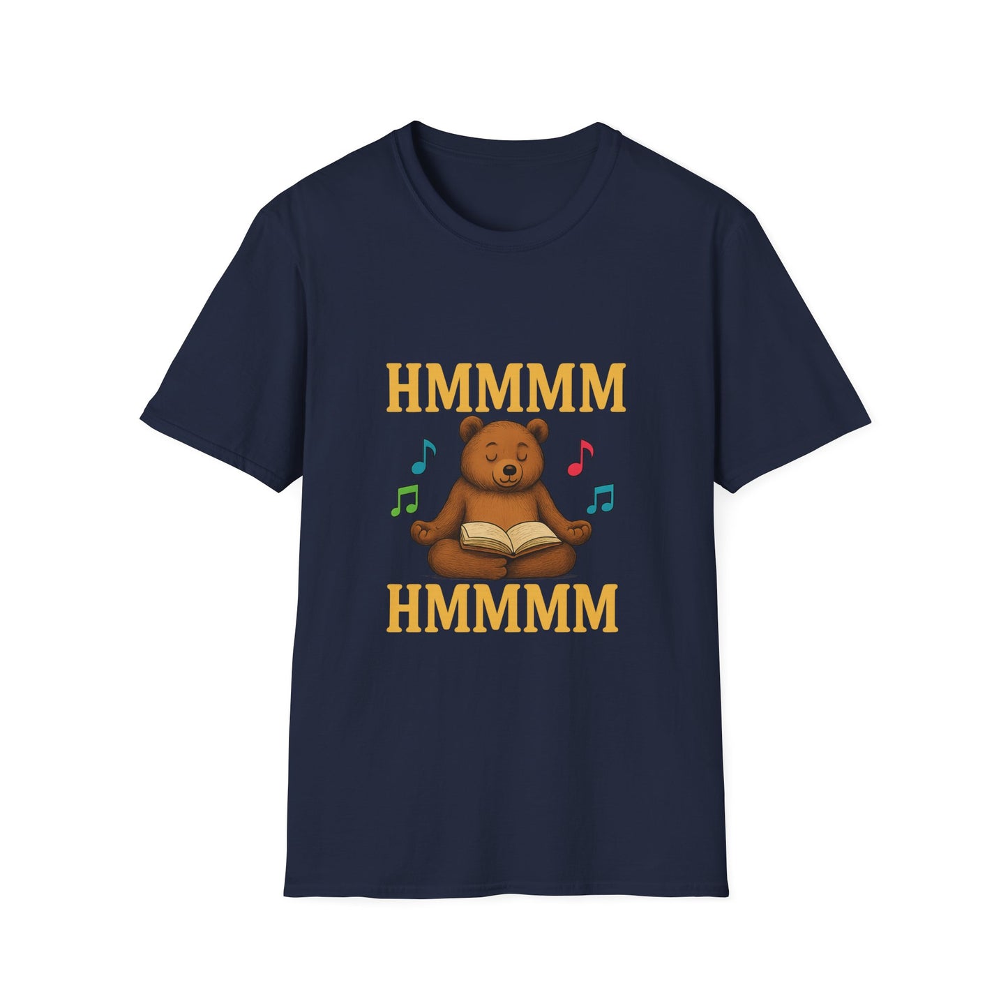 Meditating Bear Reading T-Shirt | Mindfulness & Book Lover Tee | Zen Yoga Bear Graphic Shirt for Readers