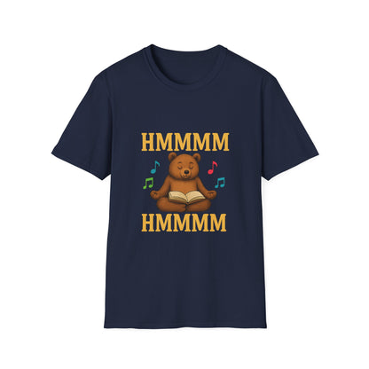 Meditating Bear Reading T-Shirt | Mindfulness & Book Lover Tee | Zen Yoga Bear Graphic Shirt for Readers