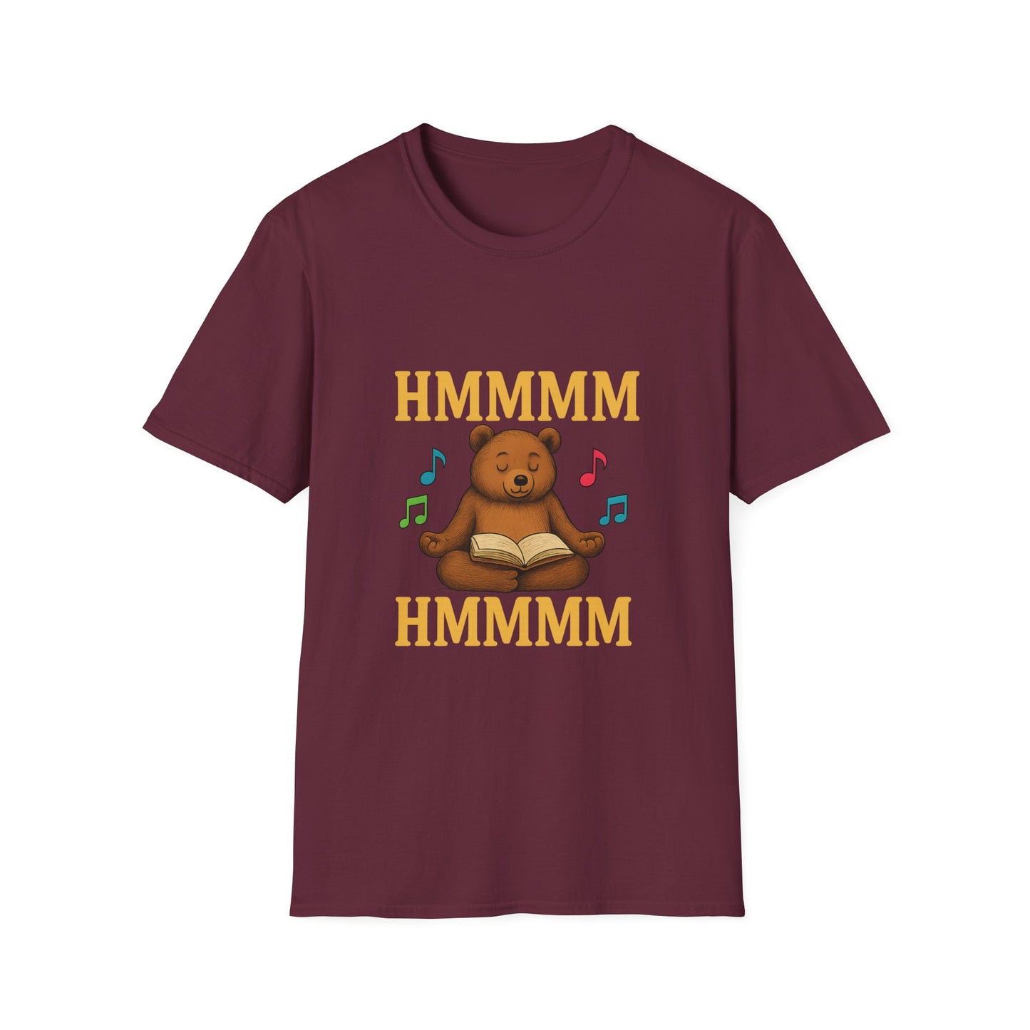 Meditating Bear Reading T-Shirt | Mindfulness & Book Lover Tee | Zen Yoga Bear Graphic Shirt for Readers