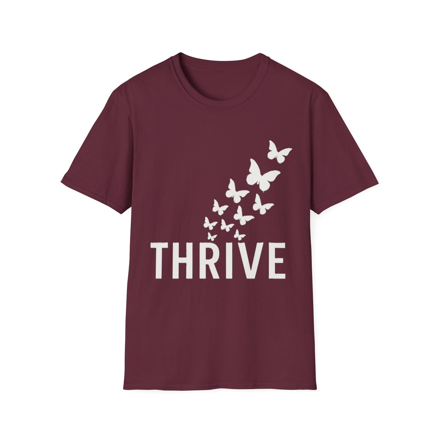 Thrive Butterfly T-Shirt – Empowerment & Growth Design