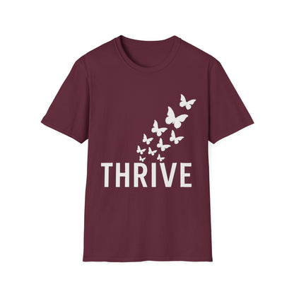Thrive Butterfly T-Shirt – Empowerment & Growth Design