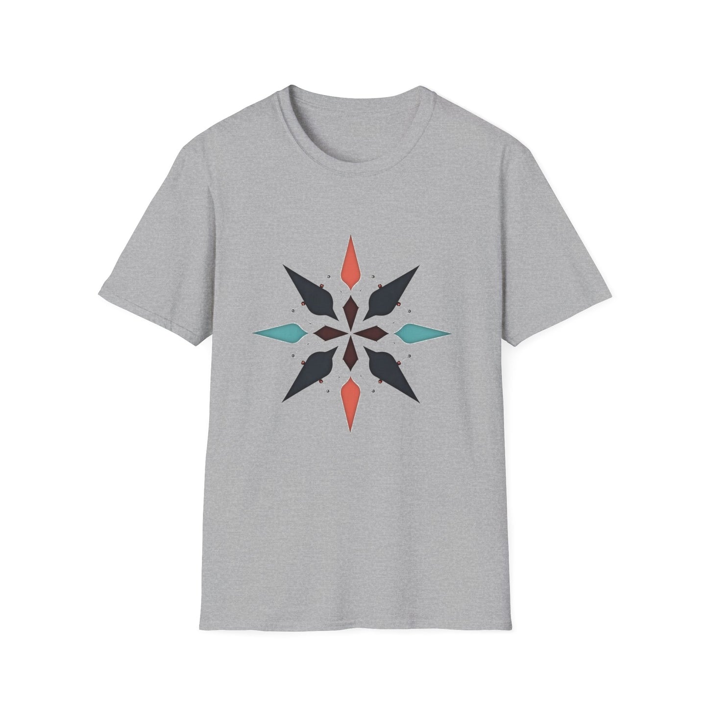 Geometric Compass Star T-Shirt – Minimalist Direction & Purpose Tee