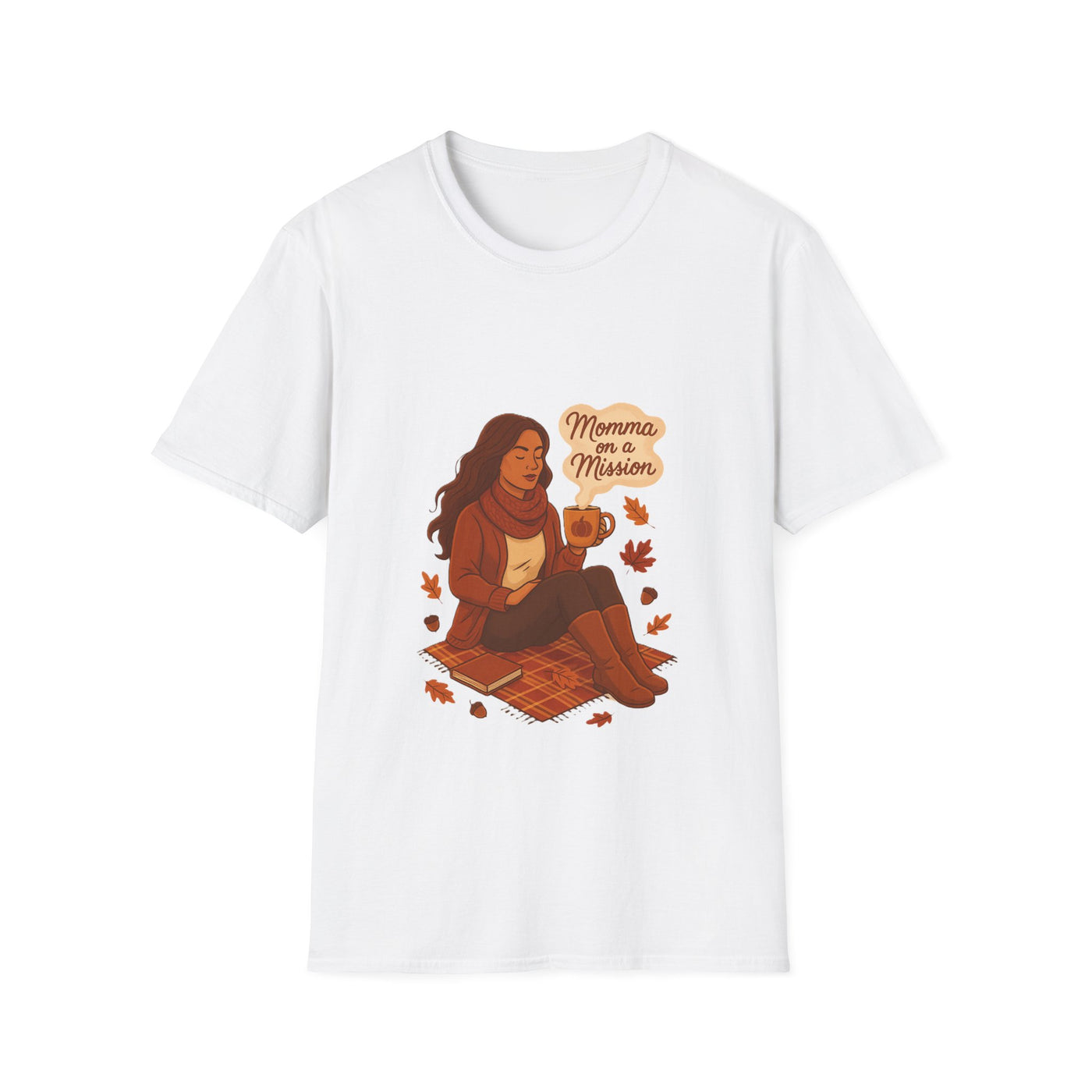 Momma on a mission autumn  T-Shirt - Soft women's Tee
