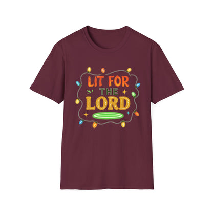 Lit for the Lord Christian Christmas Shirt – Faith Holiday T-Shirt