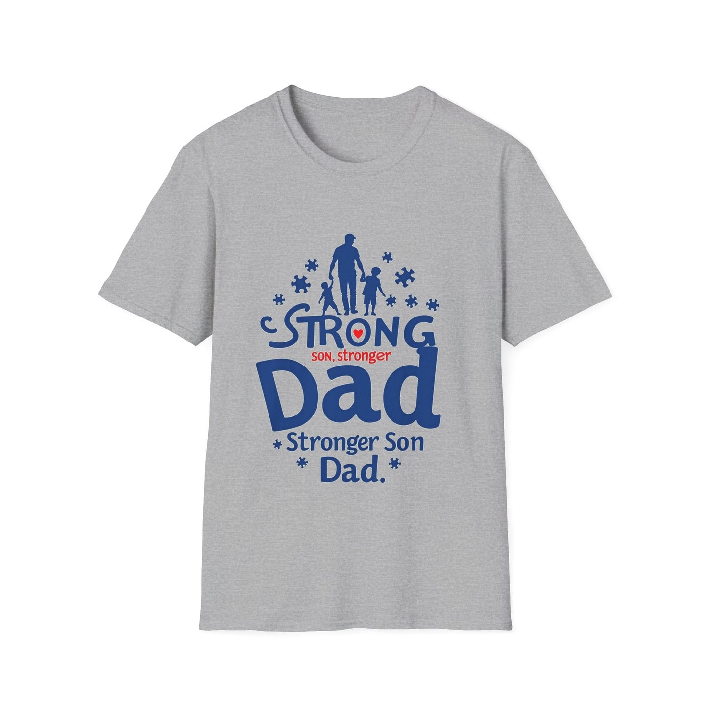 Strong Dad Stronger Son Autism Awareness T-Shirt – Proud Father Support Shirt