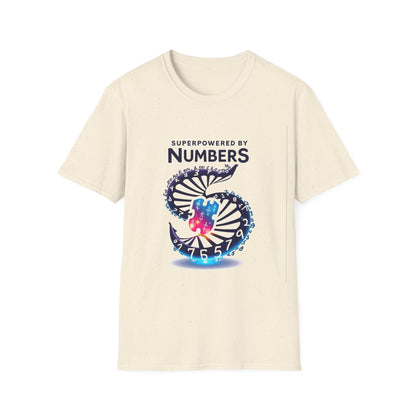 Superpowered by Numbers Graphic T-Shirt – Symbolic Energy Design
