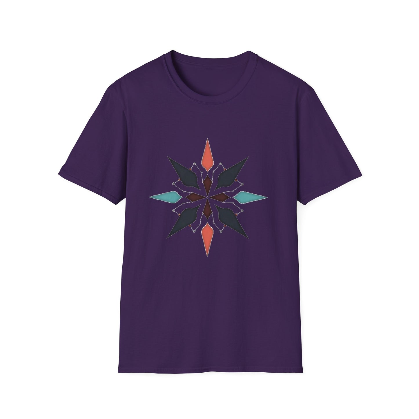 Geometric Compass Star T-Shirt – Minimalist Direction & Purpose Tee