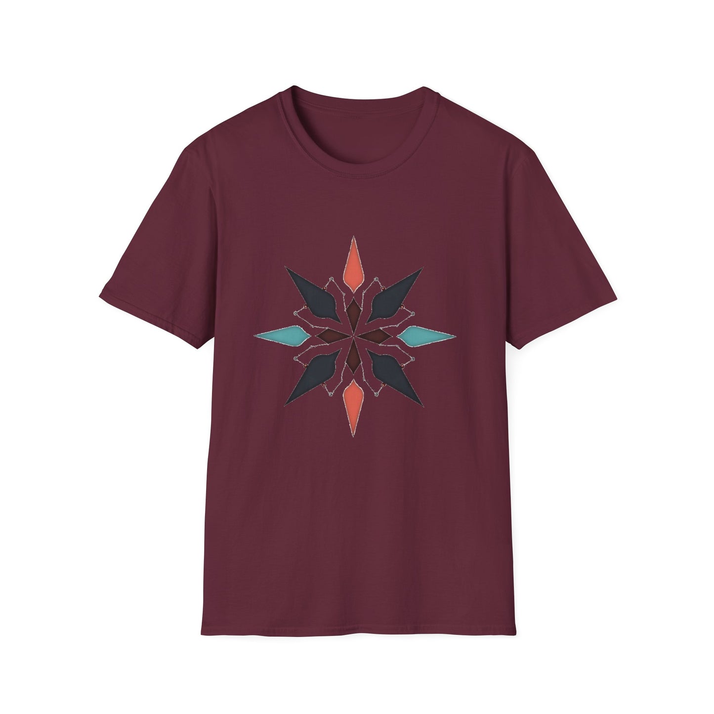 Geometric Compass Star T-Shirt – Minimalist Direction & Purpose Tee
