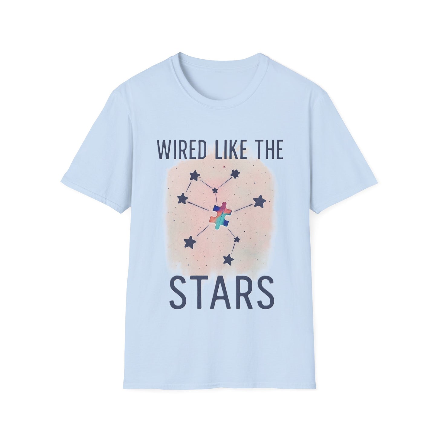 Wired Like the Stars Neurodiversity T-Shirt – Autism Pride Puzzle Star Tee