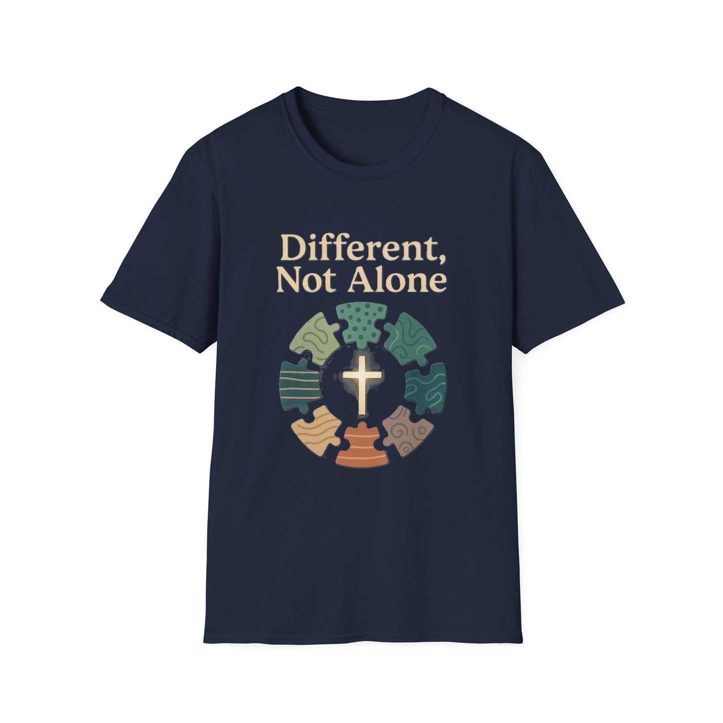 Different, Not Alone Shirt – Puzzle Piece T-shirt Celebrating Uniqueness and Belonging