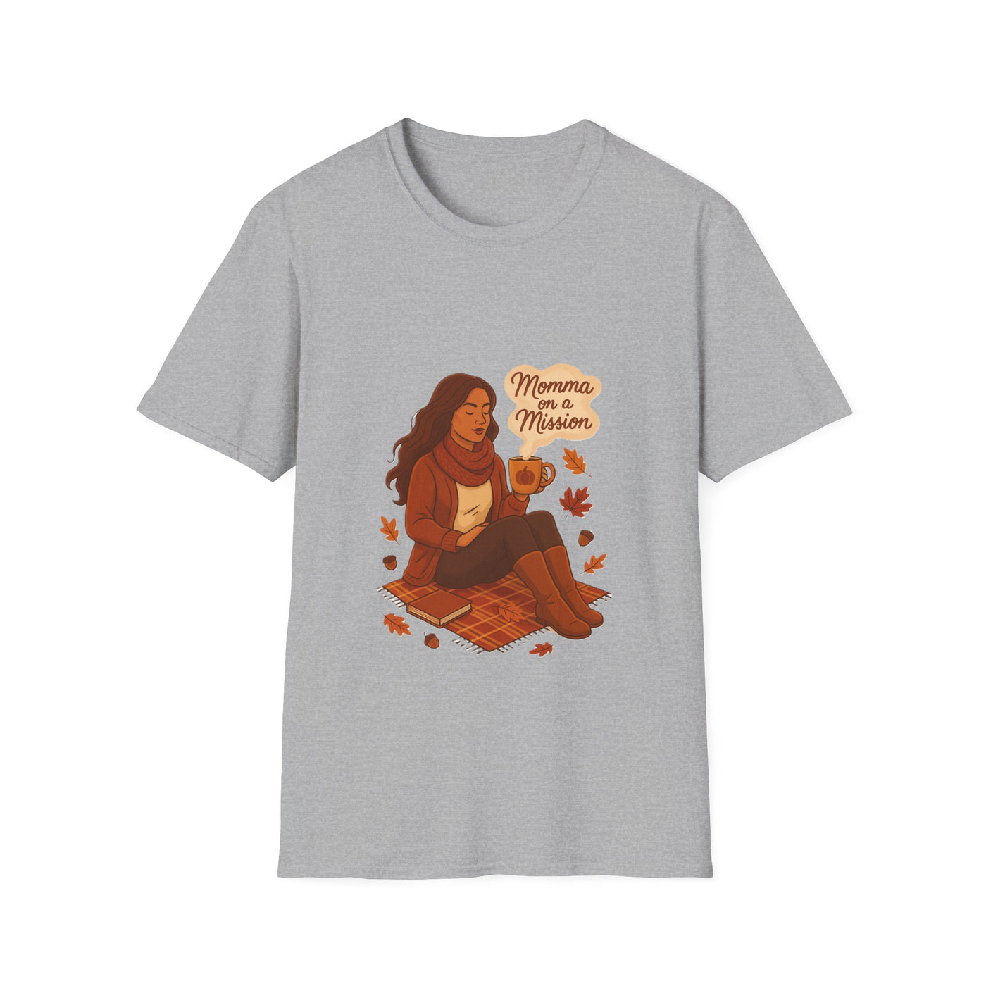 Momma on a mission autumn  T-Shirt - Soft women's Tee