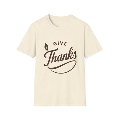 Give Thanks Shirt – Minimalist Thanksgiving Gratitude Graphic T-Shirt
