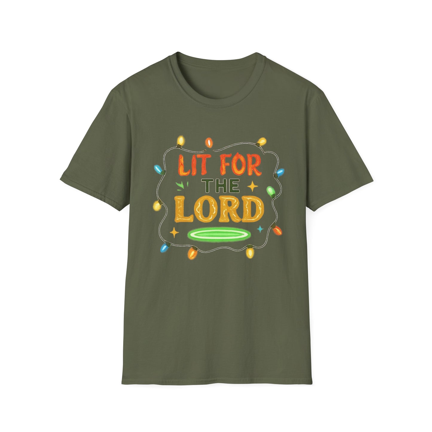 Lit for the Lord Christian Christmas Shirt – Faith Holiday T-Shirt