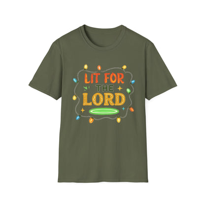 Lit for the Lord Christian Christmas Shirt – Faith Holiday T-Shirt