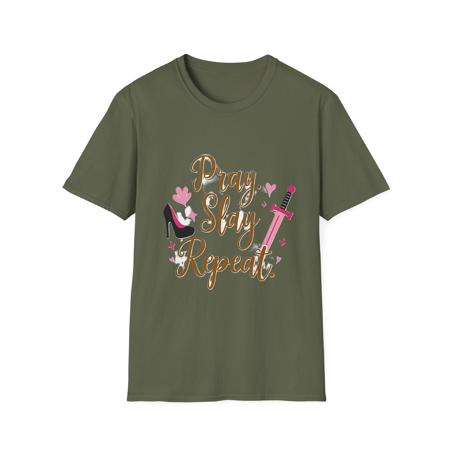 Pray Slay Repeat Shirt – Empowering Women's Strength T-Shirt with Inspirational Design