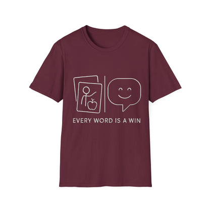 Every Word Is a Win – Autism Communication Progress T-Shirt