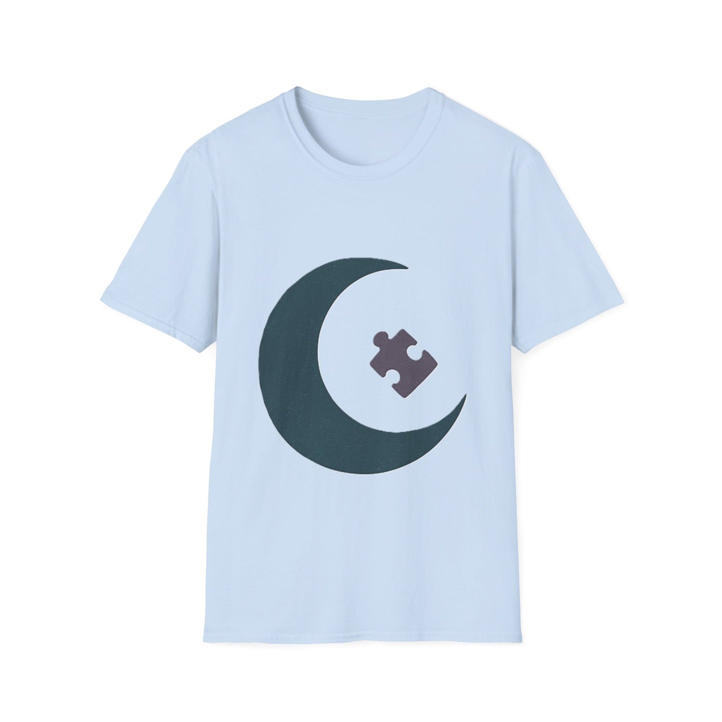 Autism Awareness Moon Puzzle T-Shirt – Minimalist Neurodiversity Tee