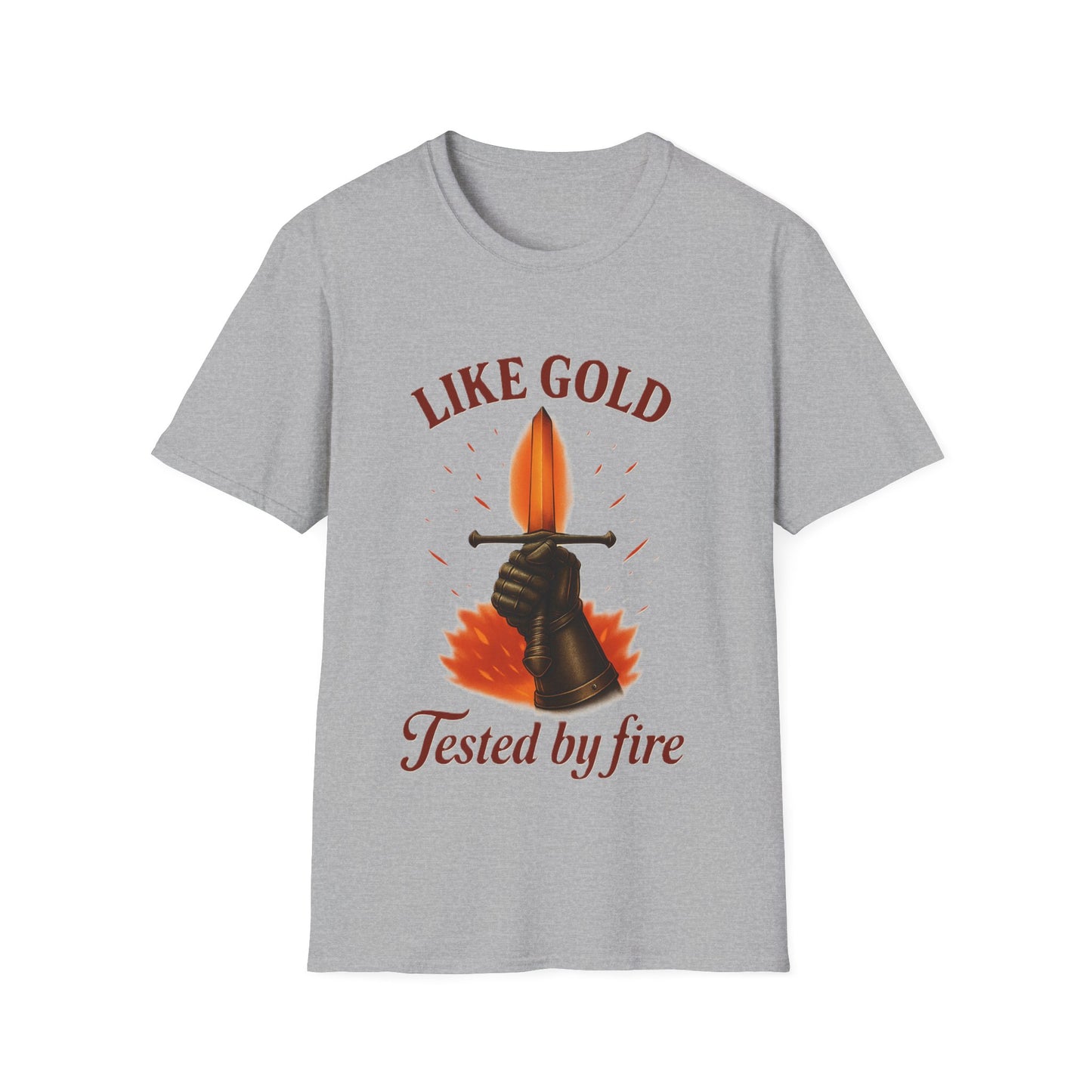 Like Gold Tested by Fire T-Shirt – Strength & Resilience Symbol Tee