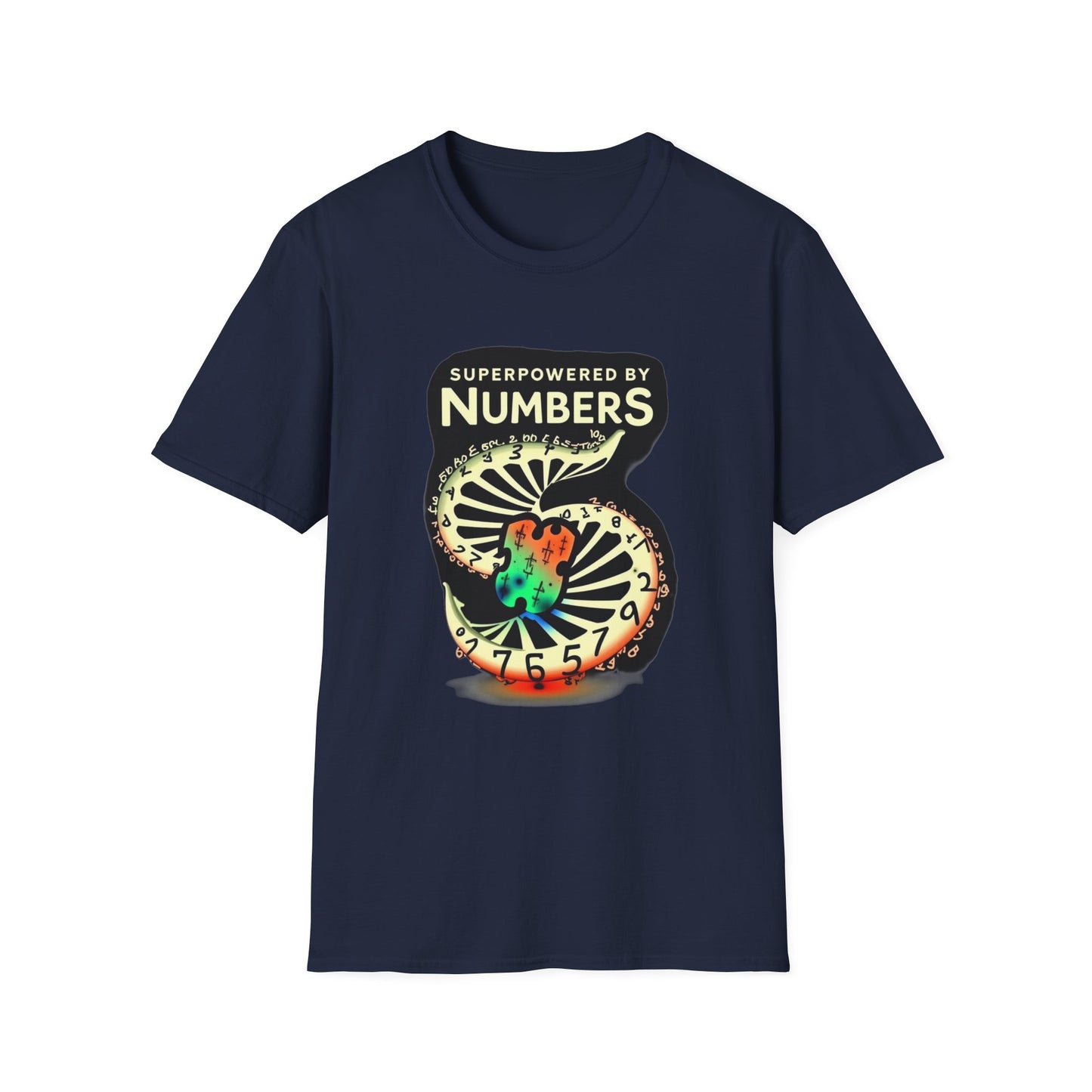 Superpowered by Numbers Graphic T-Shirt – Symbolic Energy Design