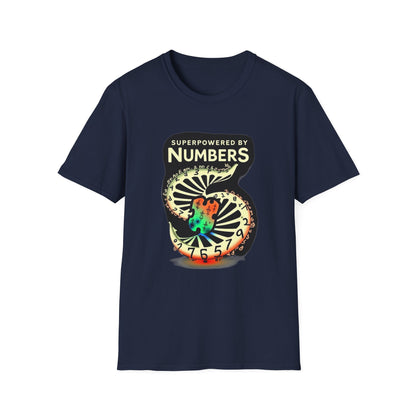 Superpowered by Numbers Graphic T-Shirt – Symbolic Energy Design