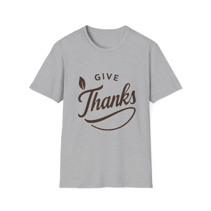 Give Thanks Shirt – Minimalist Thanksgiving Gratitude Graphic T-Shirt