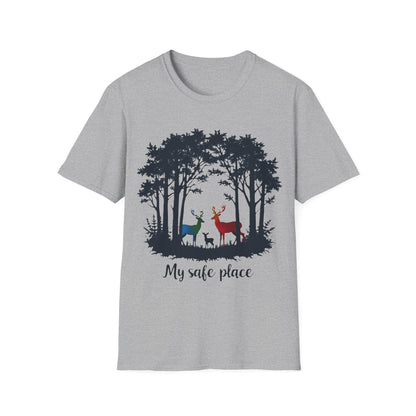 My Safe Place Deer Shirt – Peaceful Forest T-shirt for Nature Lovers