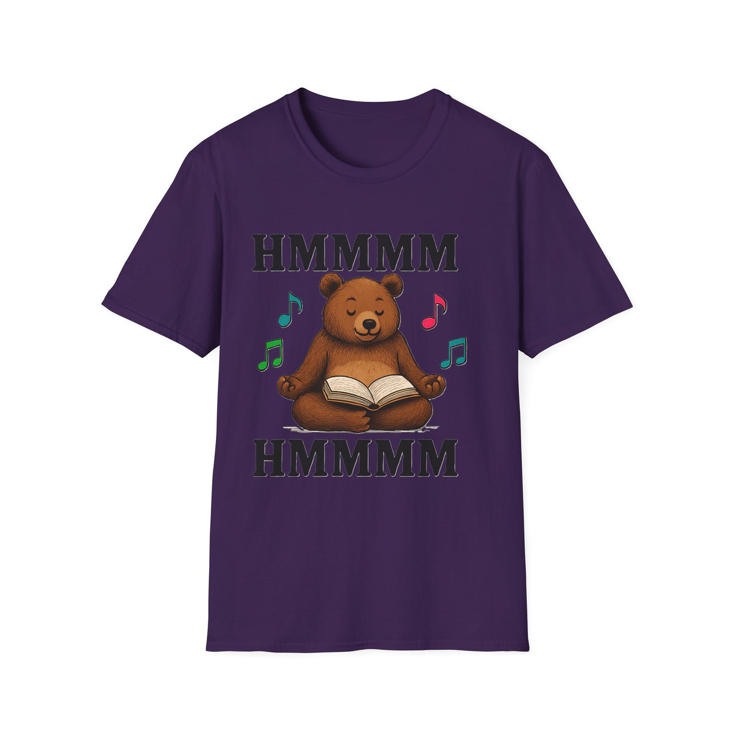 Meditating Bear Reading T-Shirt | Mindfulness & Book Lover Tee | Zen Yoga Bear Graphic Shirt for Readers