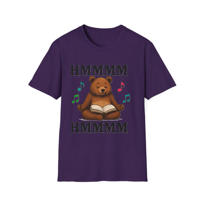 Meditating Bear Reading T-Shirt | Mindfulness & Book Lover Tee | Zen Yoga Bear Graphic Shirt for Readers