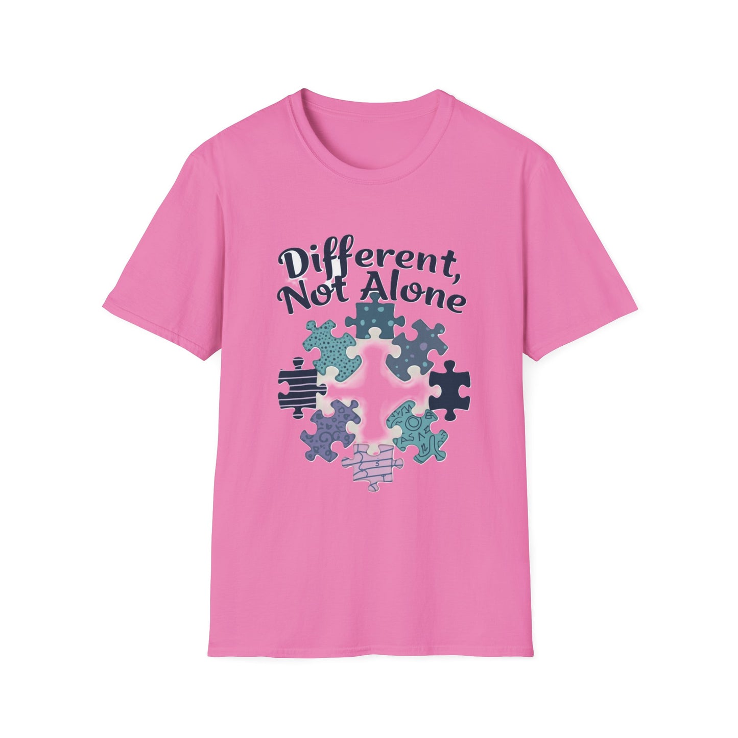 Different, Not Alone Shirt – Puzzle Piece T-shirt Celebrating Uniqueness and Belonging