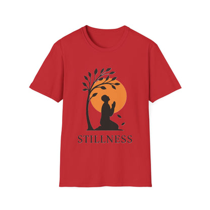 Stillness Christian T-Shirt – Faith, Prayer & Peace-Inspired Minimalist Tee