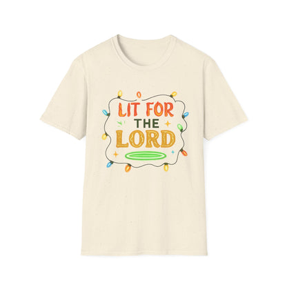 Lit for the Lord Christian Christmas Shirt – Faith Holiday T-Shirt