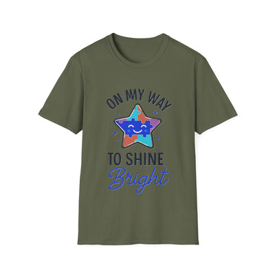 On My Way To Shine Bright Autism T-Shirt - Soft Unisex Tee