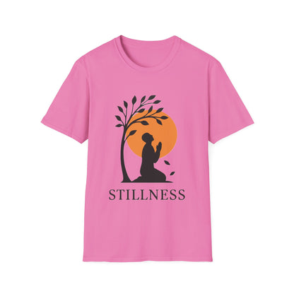 Stillness Christian T-Shirt – Faith, Prayer & Peace-Inspired Minimalist Tee