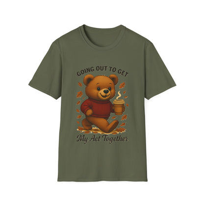 Going Out to Get My Act Together Shirt – Funny Cozy Bear Fall Graphic T-Shirt