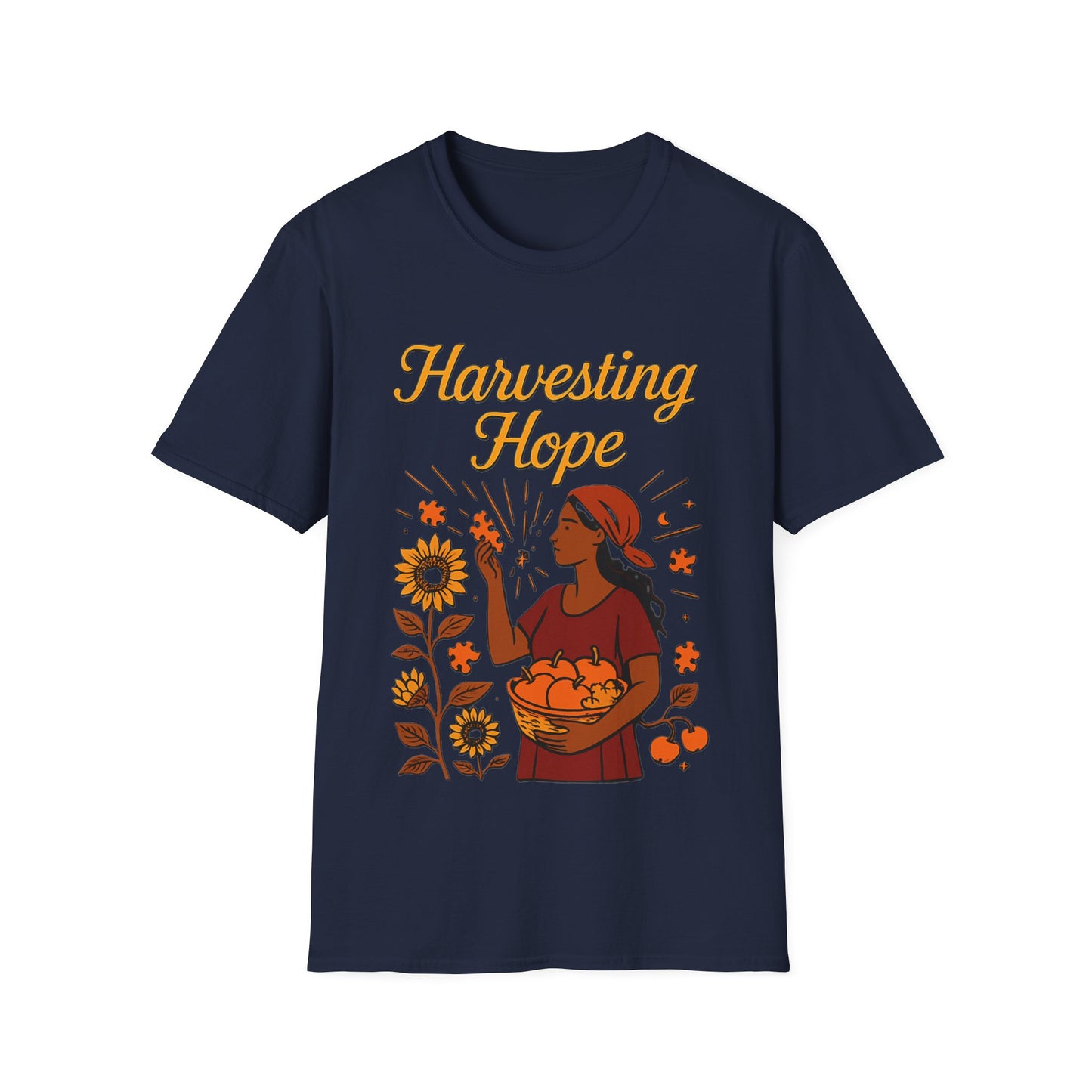 Harvesting Hope Shirt – Inspirational Sunflower Nature Graphic T-Shirt